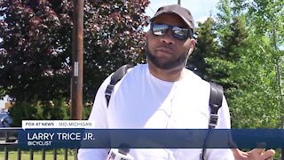 Larry Trice Jr. always rides his bike back and forth to work. He said he goes from Saginaw to Waverly to Holmes. Before the pathway it was a treacherous ride.