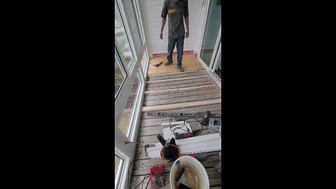 leveling a deck for floor installation 3