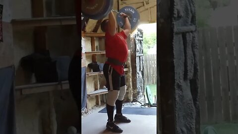 130 kg / 287 lb - Power Clean + 4 Jerks - Weightlifting Training