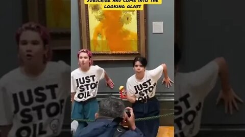 🚨Climate activists glued themselves to wall and defile Van Gogh’s Sunflowers at National Gallery