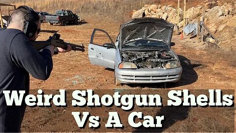 Weird Shotgun Shells Vs Car (Running Engine)