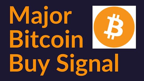 Major Bitcoin Buy Signal
