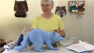 Paper Mache Raccoon Head Armature, and Paste - Part 4