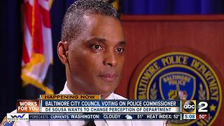 Baltimore city council to vote on commissioner's confirmation