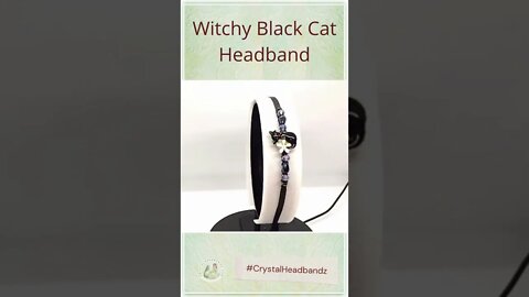 Witchy Black Cat Halloween Headband by Crystalheadbandz.com #shorts