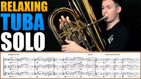 RELAXING & CALMING TUBA SOLO "Jesus Paid it All" by Elvina Hall and J.Grape. Sheet Music Play Along!