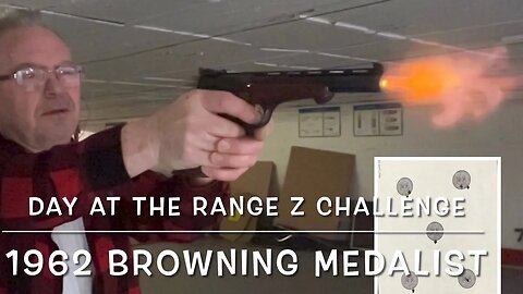 @Dayattherange pistol Z challenge with my 1962 Browning Medalist .22 pistl. Federal automatch ammo