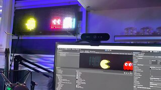 SHORT: PACMAN Demo of NightDriver over WiFi to RGB LED Sign (Arduino)