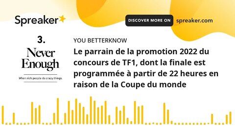 Le parrain de la promotion 2022 du concours de TF1, dont la finale est programmée à partir de 22 heu