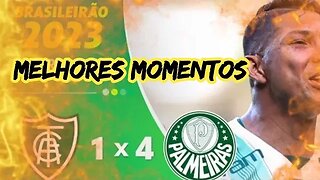 AMÉRICA MG 1 X 4 PALMEIRAS MELHORES MOMENTOS BRASILEIRÃO 2023