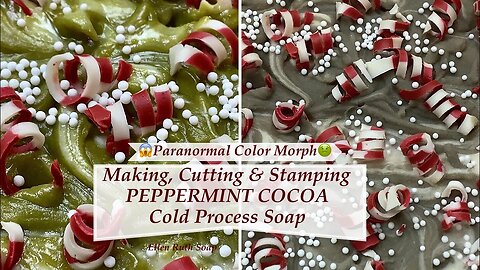 Making PEPPERMINT COCOA CP Goat Milk Soap + Epic Color Morph | Ellen Ruth Soap