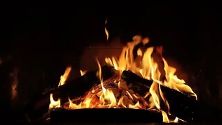 Fireplace Fire On A Lazy Sleepy Saturday Afternoon, Relaxing Fire Crackling and Bright Orange Flames