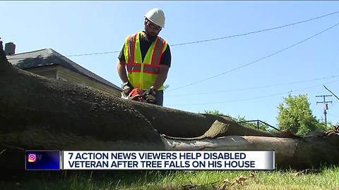 7 Action News viewers help disabled veteran after tree falls on his home