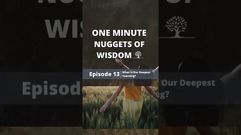 One Minute Nugget of Wisdom Episode 13 #shorts