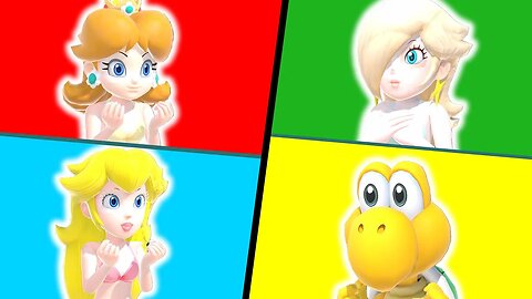 Super Mario Party - Daisy Peach vs Roslina Koopa - Watermelon Walkabout Very Hard - Partner Party