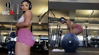 Chrisean Rock Goes Hard In The Gym Preparing For Her 1st Football Game This Year! 🏋🏾‍♀️