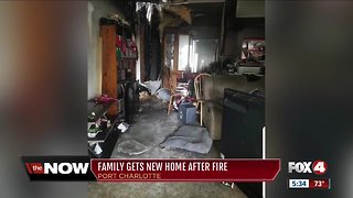 Family gets new home after fire