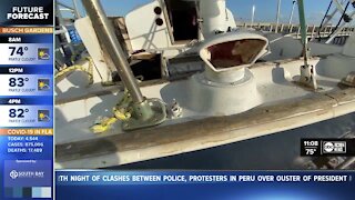 For some boat owners, Tropical Storm Eta not only beached their boat, but also their home