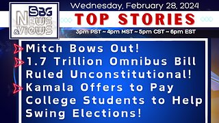 Mitch Bows Out | 1.7 Trillion Omnibus UNCONSTITUTIONAL | Kamala Pays Students to Swing Elections