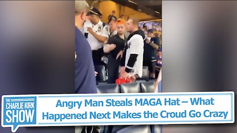 WATCH: Angry Man Steals MAGA Hat – What Happened Next Makes the Crowd Go Crazy