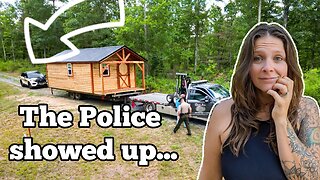 TINY CABIN delivery to our HOMESTEAD! | Our off-grid Tennessee cabin arrives!