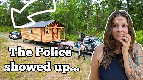TINY CABIN delivery to our HOMESTEAD! | Our off-grid Tennessee cabin arrives!
