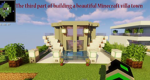 Construction of the second part of the villa city in Minecraft