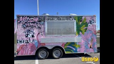 Licensed and Loaded 2021 - 16' Mobile Kitchen Food Trailer with Pro-Fire for Sale in Florida