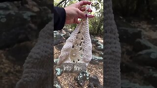 DIY Crochet Plant Holder: Stunning White Circle Pattern with Dollar Tree Yarn - Click to Watch!
