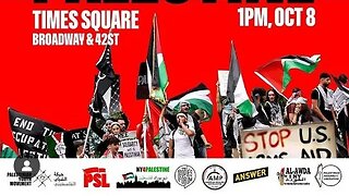 THe Pro-Palestine march from tsq 10/8/23 @pslnational@answercoalition@AlAwda@Cuny4P@palyouthmvmt