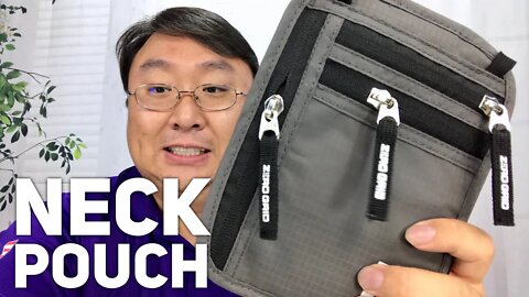 Protect your valuables with a Zero Grid Neck Wallet Travel Pouch