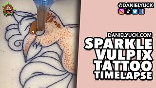 Sparkly Vulpix Close Up Tattoo
