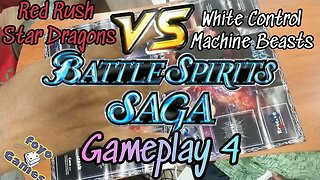 Battle Spirits Gameplay 4 | Red Star Dragon Swarm vs White Control Mech Beasts