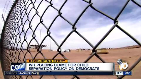 Trump blames Democrats for child separation policy