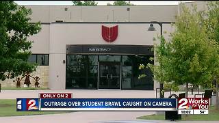 Outrage over student brawl caught on camera