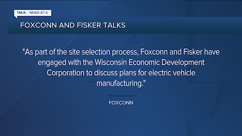 Foxconn, Fisker discussing with WEDC plans to build electric cars in Wisconsin