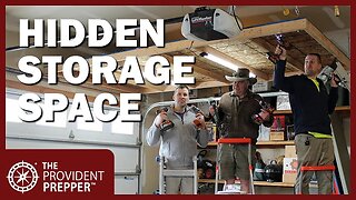 Storage Space Tip: We Built a Storage Rack Above the Garage Door