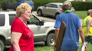 Couple leads home repairs for local widow to raise money to adopt child