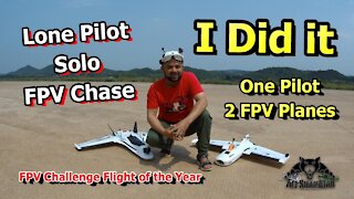 FPV Challenge Flight One Pilot Flying Two FPV Wings FPV Airplane Chase