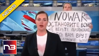Random Woman HIJACKS Russian TV Newscast To Protest War, Video Goes Viral