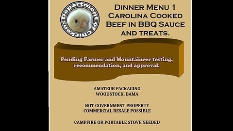2024 South Appalachian MRE Dinner Menu 1 Carolina Cooked Beef in BBQ Sauce Meal Ready to Eat Review