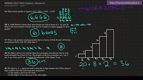 MOEMS | 2022~2023 | Contest 1 | Division E | Answers & Solutions