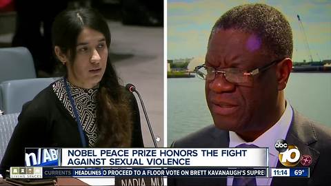 Nobel Peace Prize honors sexual violence fight