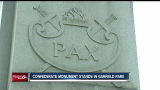 Confederate monument stands in Garfield Park