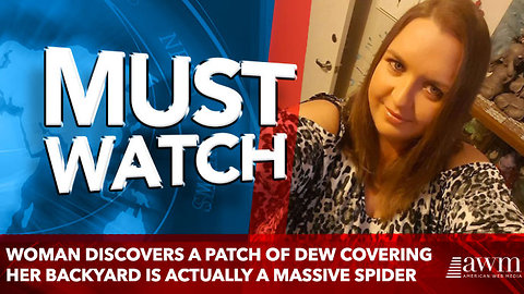Woman discovers a patch of dew covering her backyard is actually a massive SPIDER