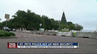 Concrete barriers keep downtown St. Pete visitors safe