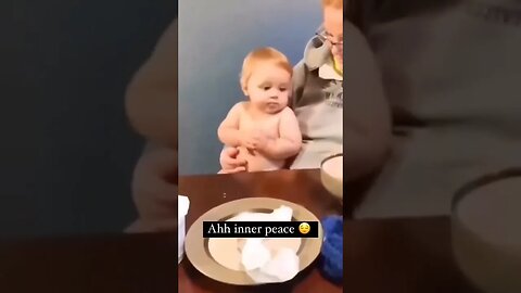 When Baby Eats Food, He Finds Inner Peace 😌 #baby #cute #cutebaby #babyshorts #shorts #cutebabyfunny