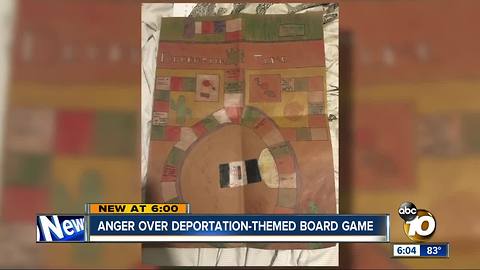 Mother angry after son makes deportation-themed board game