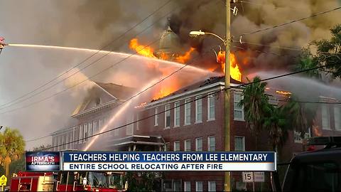 Lee Elementary teachers prep for class to resume after school caught fire