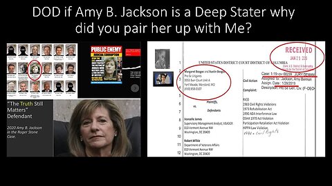 WHAT DO I THINK ABOUT DEEP STATER JUDGE AMY B. JACKSON? DOD KNOWS WE WON-NOW SETTLE AS PER 15 USC 1